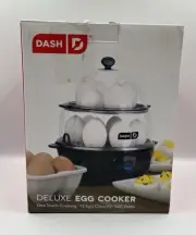 DASH Deluxe 12-Egg Electric Cooker, Hard & Soft Boiled, Poaching - NEW