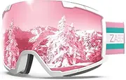 ZABERT OTG Over Glasses Ski Goggles,Snow Snowboard Goggles,Adult Men Women Youth,Anti-fog 100% UV Protection Stylish Comfy
