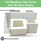 Cake Boxes 6,7,8,9,10,11,12,14 & 16 Inches Window Face Tall Wedding Cake Boxes