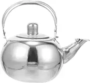 DINHEAROM Stainless Steel Teapot with Strainer Kettle for Stovetop Brewing for Loose Teas for Home and Office Use