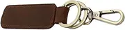 [SAFIGLE] Creative Vintage Cowhide Keychain Durable Leather Car Key Pendant Fashion Keyring Ornament for Keys Family Friends Large Brown