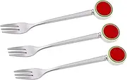 Cabilock 3pc Set Delicate Watermelon Forks Creative Dessert Forks Stainless Steel Tableware