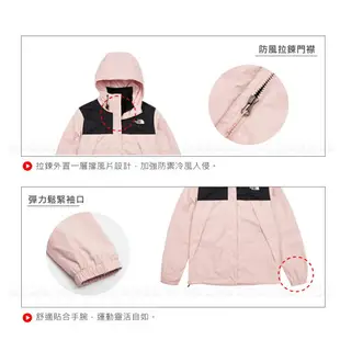 【The North Face 女 DV防水兩件式刷毛外套 AP《黑/櫻花粉》】7QW6/兩件式/防水透氣/防風/登山