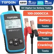 TOPDON 12V Car Battery Load Tester Charging System Analyze Diagnostic Tool AB101
