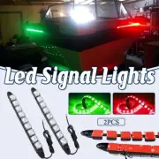 2X LED Navigation Lights Strip Port Starboard Marine Boat Signal Red Green Lamp