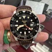 Seiko 5 Five Sports SSK036 GMT Automatic Watch 100 Meter Black Dial Made( Exc)
