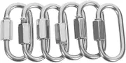 6pcs Stainless Steel Connection Buckle Quick Link Threaded Link Connectors Chain Links Connectors Replacement Locking Connectors Locking Link Connectors Locking Quick Connectors