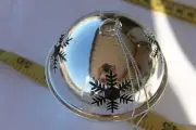 80mm Craft Bell Snowflake Cut out Silver Craft Supplies Qty. 1