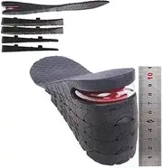 Kalevel Unisex Height Increase Insoles 11cm 4.4 Inches Adjustable Insoles Breathable Insole Insoles Increased Insoles Shoe Lifts Increased Shoe Pad Elevator Insoles for Men Women (Black)