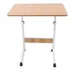 (31.5x15.7in Walnut Color)Sofa Bed Side Table Mobile Laptop Computer Desk