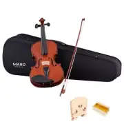 Maro Music Full-Sized Violin with Ebony Parts for Beginner with Case, Bow, Rosin