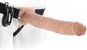 Pipedream Products Fetish Fantasy Vibrating Hollow Strap On, Flesh, 11 Inch, 2.5 Pound