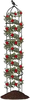 Garden Trellis - 5.7 Ft Metal Garden Obelisk - Adjustable Climbing Support for Backyard Patio Pathway Indoor Farm Clematis Jasmine