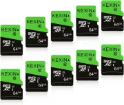 64GB Micro SD Card 10 Pack with SD Adapter Microsdxc Memory Card UHS-I C10 U1 Mi