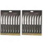 New Scanpan Microsharp 16 Piece Steak Knife Set | 16pc Black