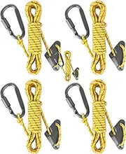 Rope Tightener, Reflective Paracord with Aluminum Alloy Carabiner | Hiking Accessories, Climbing Utility Cord for Objects, Hammocks