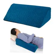 Wedge Pillow for Side Sleeping, Body Positioning Foam Wedge Pillow, Side Blue