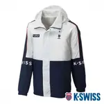 K-SWISS REVERSIBLE HEAVY JACKET雙面穿防風外套-男-白/藍