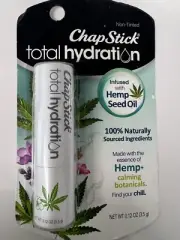 WOW! ChapStick TOTAL HYDRATION Infused Hemp Seed Oil & Fast Free Ship!