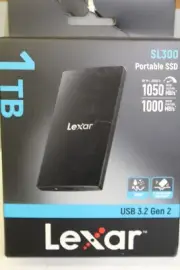 Lexar SL300 1TB USB 3.2 Gen 2 Type-C Portable SSD, Black #LSL300001T-RNBNG NEW