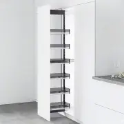Galley Pull-out Pantry - Smoked Glass - Side Mount - Suits 1760mm+ Cabinet Height - Internal Unit