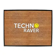Techno Raver - Funny Novelty Doormat Man Cave Floor mat