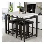 5 PCS Counter Height Table Set Bistro Bar and Stools Dining Table For Kitchen