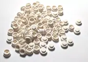 Lego - Lot of 100 - White Plate, Round 1 x 1