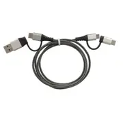 [TechBrands] 4in1 Connector Micro TypeC USB Data Cable Lead (1m)