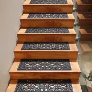 Non-slip Stair Treads Indoor 6 Pack Staircase Step Rubber Outdoor Floor Mats