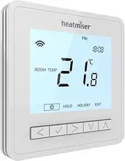 Heatmiser NeoAir V3 Smart Wireless Programmable Room Thermostat for Use with RF Switch UH8-RF NeoHub (Glacier White)