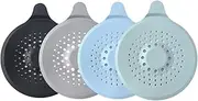 Proxima Direct 4 Pack Shower Drain Cover Hair Catcher with Suction Cups Foldable Sink Strainer Plug Trap Filter Silicone Shower Hair Trap Sink Strainer Protector for Sinks Kitchen Baths Showers