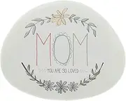 Pavilion Gift Company - Mom - 4" Garden Stone Outdoor Indoor Mom Mother Mama Ornamental Weatherproof Stone Home Garden Decor