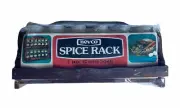Vintage 70’s NEVCO wood spice rack 6 bottles w/ 32 spice labels NEW, sealed
