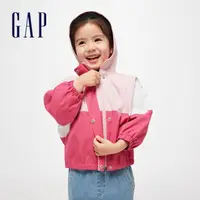 在飛比找momo購物網優惠-【GAP】女幼童裝 Logo印花連帽外套-粉紅色(89021