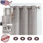 Light Filtering Boho Curtains 90"L x 52"W - Modern Geometric Drapes for Any Room