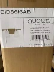 Quoizel BID8616AB Brindley 2 Light 16 inch Aged Brass Bath Light Wall Light