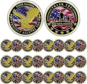 CHURYUML 24Pcs Military Challenge Coins Bulk Veterans Day Gifts Thank You for Your Service Military Appreciations Gifts for Men Women Army Soldiers Honor Coin Your Nation Proudly Salutes You