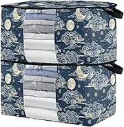 sanluoli 90L 2 Pack Under Bed Boot Storage with Reinforced Handles, clear window Bags For Closet