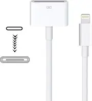Apple Lightning to 30 Pin Adapter,MFi Certified 8 Pin Male to 30 Pin Female Connector Converter with iPhone Lightning Charger Cable Cord Compatible iPhone 12 11 X 8 7 6P 5S 4S 4 3 3G/iPad/iPod White