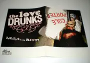 POSTER by The LOVE DRUNKS 1,2,3,4 riot Orig. Promo for the band album art gig 9