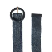 Elle Women's/Ladie's Blanche Havana Dress Fashion Belt w/ Buckle Navy Small