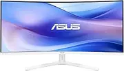 ASUS 34” Ultra-Wide Curved Eye Care Monitor (VU34WCIP-W) – WQHD (3440x1440), 1500R Curvature, Frameless, 100Hz, Nano-ion, SmoothMotion, Eye Care Plus, USB-C PD 65W, Speakers, 3 yr Warranty
