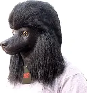 Dog Mask Poodle Head Face Costume Novelty Halloween Party Dressing Up Masks for Adults and Kids