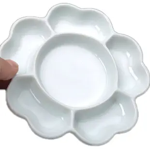 衛莊梅花陶瓷調色盤水粉丙烯顏料調色盤水彩中國畫調色碟