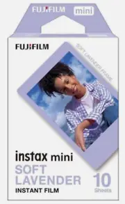 FUJIFILM Instax Mini Film Lavender◉Instant◉10 Sheets Pack◉ISO 800◉Made In Japan◉