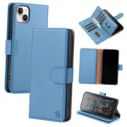Compatible with iPhone 13 Wallet Case with Card iPhone 13 - 6.1" Light Blue