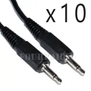 10 Pack - 10ft - 3.5mm Mono Male Audio Cable Cord TS Mini Plug Mic Microphone
