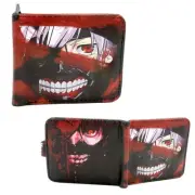 New Kaneki Ken Red Eye TOKYO GHOUL BiFold Wallet Tokyo Guru Credit Card Billfold