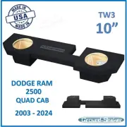 2003 - 2024 Dodge Ram 2500 Quad Cab 8" Dual Sub Box Subwoofer Enclosure